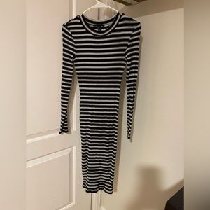 Striped Long Sleeve Bodycon